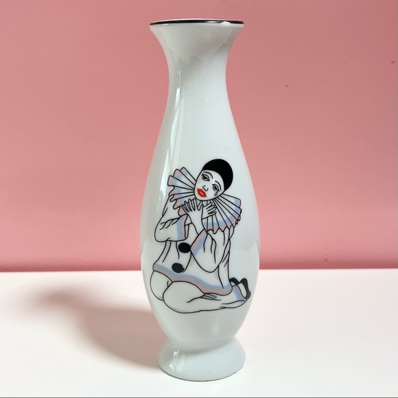 Vintage Art Deco clown vase